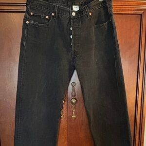 Vintage 501 Men's Levi Jeans Black Button Fly Sz 36 x 36